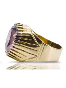 14k žlté zlato Alexandrit  Vintage style vrc048y